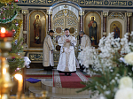 В Крещенский сочельник епископ Россошанский и Острогожский Дионисий совершил Литургию в храме Святой Живоначальной Троицы районного поселка Кантемировка