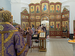В Неделю вторую Великого поста Преосвященнейший епископ Дионисий совершил Литургию в Покровском храме с. Шапошниковка
