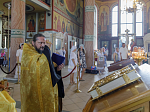 В канун дня памяти святого великомученика и целителя Пантелеимона, в Ильинском кафедральном соборе Россоши совершено всенощное бдение