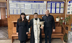 В Калачеевском отделе ГИБДД совершили молебен в праздник Крещения Господня