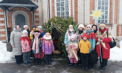 Христославы на Рождество в поселке Каменка