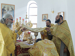 В Неделю 19-ю по Пятидесятнице епископ Дионисий совершил Божественную литургию в Воскресенском соборе Белогорского мужского монастыря