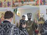 В пятницу 3-й седмицы Великого поста епископ Дионисий совершил Литургию Преждеосвященных Даров в Троицком храме с. Елизаветовка