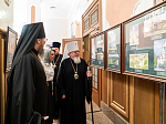 Глава Воронежской митрополии посетил торжественное открытие выставки работ преподавателей и студентов Академии акварели и изящных искусств Сергея Андрияки (г. Москва)
