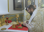 Епископ Россошанский и Острогожский Дионисий возглавил праздничное богослужение в храме святого мученика Иоанна Воина города Богучара