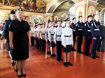 Кадеты Острогожского филиала КОУ ВО «Горожанский казачий кадетский корпус» приняли присягу в Михайло-Архангельском храме города