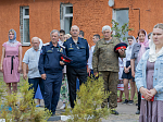 Епископ Дионисий возглавил Божественную литургию на территории Верхнемамонского казачьего кадетского корпуса с. Гороховка и совершил закладку камня в основание храма