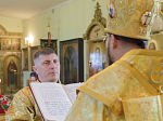 Епископ Россошанский и Острогожский Дионисий возглавил воскресное богослужение в храме преподобного Сергия Радонежского села Мастюгино Острогожского благочиния