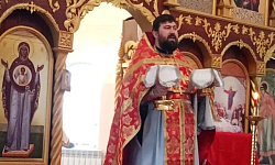 Праздниная литургия  в храме Вознесения Господня на хуторе Витебск