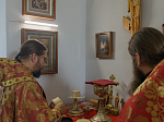 В день памяти сщмч. Евгения Попова епископ Дионисий совершил Божественную литургию в Преображенском храме села Заболотовка в месте служения святого