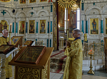 В канун дня памяти святого великомученика и целителя Пантелеимона, в Ильинском кафедральном соборе Россоши совершено всенощное бдение
