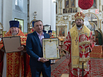 Епископ Россошанский и Острогожский Дионисий совершил Литургию в храме святых апостолов Петра и Павла с. Репьевка