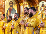 Торжественное соборное богослужение в праздник Собора Воронежских святых было совершено в Благовещенском кафедральном соборе города Воронежа