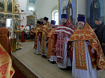 Глава Россошанской епархии совершил Божественную литургию в храме святого мученика Иоанна Воина города Богучар