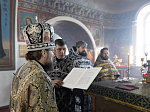 В среду 3-й седмицы Великого поста епископ Дионисий совершил Литургию Преждеосвященных Даров в храме иконы Божией Матери «Казанская» с. Новотолучеево