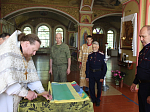 В Михайло-Архангельском храме Острогожска состоялся чин освящения и прибивки нового знамени Острогожского казачьего станичного общества