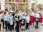 Воспитанники воскресной школы имени Серафима (Соболева), архиепископа Богучарского города Богучар отметили Пасху Христову