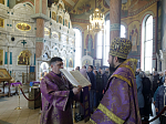 В праздник сорока Севастийских мучеников епископ Дионисий совершил Литургию в Свято-Ильинском кафедральном соборе г. Россоши