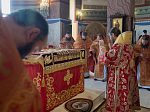 Преосвященнейший Дионисий, епископ Россошанский и Острогожский совершил Божественную литургию в Свято-Ильинском кафедральном соборе г. Россошь