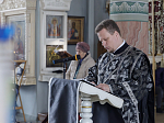 Во вторник 1-й седмицы Великого поста епископ Дионисий молился за утренним богослужением в Свято-Ильинском кафедральном соборе г. Россоши