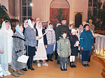 В Свято-Митрофановском храме села Верхний Мамон торжественно встретили праздник Рождества Христова