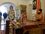 В понедельник Светлой седмицы епископ Дионисий совершил Литургию в храме Покрова Пресвятой Богородицы города Павловска