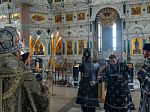 В Великий понедельник епископ Дионисий совершил литургию Преждеосвященных Даров в Ильинском кафедральном соборе
