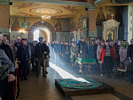 В канун праздника Входа Господня в Иерусалим Архипастырь совершил всенощное бдение в Свято-Ильинском кафедральном соборе города Россоши