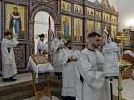 Преосвященнейший епископ Дионисий возглавил служение Божественной литургии в Воскресенском соборе Белогорского мужского монастыря