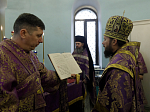 Епископ Дионисий совершил Божественную литургию в храме Рождества Пресвятой Богородицы села Верхний Карабут Подгоренского района