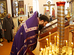 Всенощное бдение с выносом креста в Казанском храме Каменки