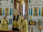 В канун дня памяти святого великомученика и целителя Пантелеимона, в Ильинском кафедральном соборе Россоши совершено всенощное бдение