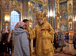Епископ Россошанский и Острогожский Дионисий сослужил главе Воронежской митрополии за всенощным бдением в канун праздника Собора Воронежских святых