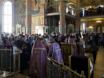 В Неделю 2-ю Великого поста Преосвященнейший епископ Дионисий совершил Литургию свт. Василия Великого в Свято-Ильинском кафедральном соборе города Россошь