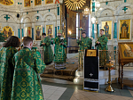 В канун праздника Входа Господня в Иерусалим Архипастырь совершил всенощное бдение в Свято-Ильинском кафедральном соборе города Россоши