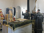 В среду четвертой седмицы Великого поста Преосвященнейший епископ Дионисий совершил Литургию Преждеосвященных Даров в храме Богоявления Господня села Сухой Донец