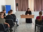 Иерей Олег Потапов встретился с воспитанниками филиала Горожанского казачьего кадетского корпуса в городе Острогожске