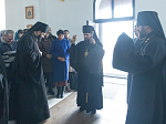 Епископ Дионисий совершил воскресное богослужение в Воскресенском соборном храме Белогорского мужского монастыря