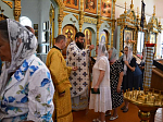 В храме Казанской иконы Божией Матери поселка Каменка состоялась Божественная литургия и передача в дар иконы преподобного Гавриила Самтаврийского