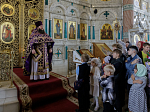 В праздник Воздвижения Креста Господня Правящий Архиерей совершил Литургию в Свято-Ильинском кафедральном соборе города Россоши