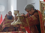 В день памяти сщмч. Евгения Попова епископ Дионисий совершил Божественную литургию в Преображенском храме села Заболотовка в месте служения святого