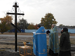 Освящение поклонного креста в с. Сагуны