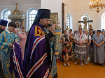 Епископ Дионисий 21 июля, в день празднования Казанской иконы Божией Матери, совершил Божественную литургию в Казанском храме пгт Каменка, центре Каменского благочиния