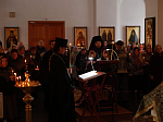 В четверг первой седмицы Великого поста Преосвященнейший епископ Дионисий совершил повечерие с чтением Великого канона прп. Андрея Критского в Тихоновском соборном храме г. Острогожска